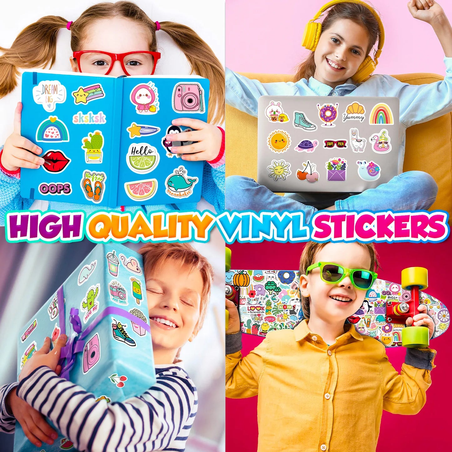 100 Stück Kawaii Cartoon Stil Sticker Set