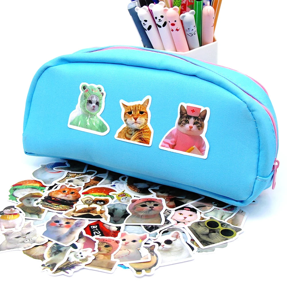 100 Stück Süße Katzen Sticker Set