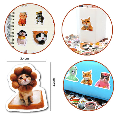 100 Stück Süße Katzen Sticker Set