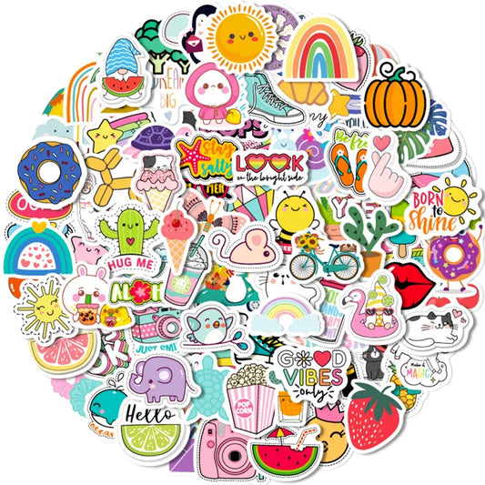 100 Stück Kawaii Cartoon Stil Sticker Set